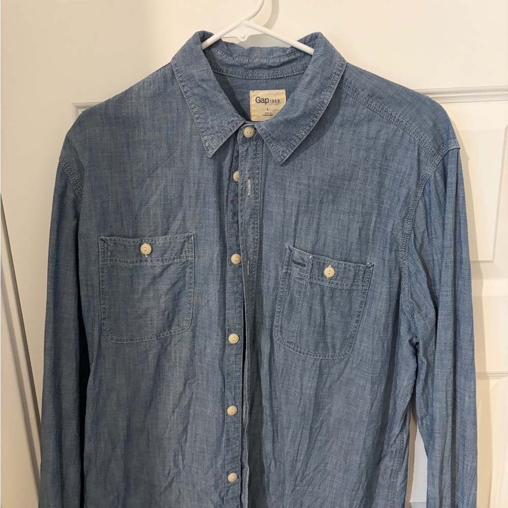 GAP Light Blue Chambray Shirt